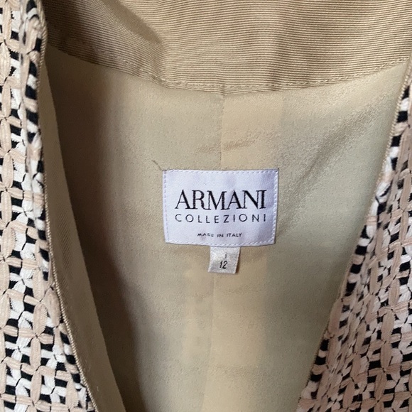 Armani Collezioni Ribbon Weave SS Jacket Sz L/12 - Picture 5 of 10